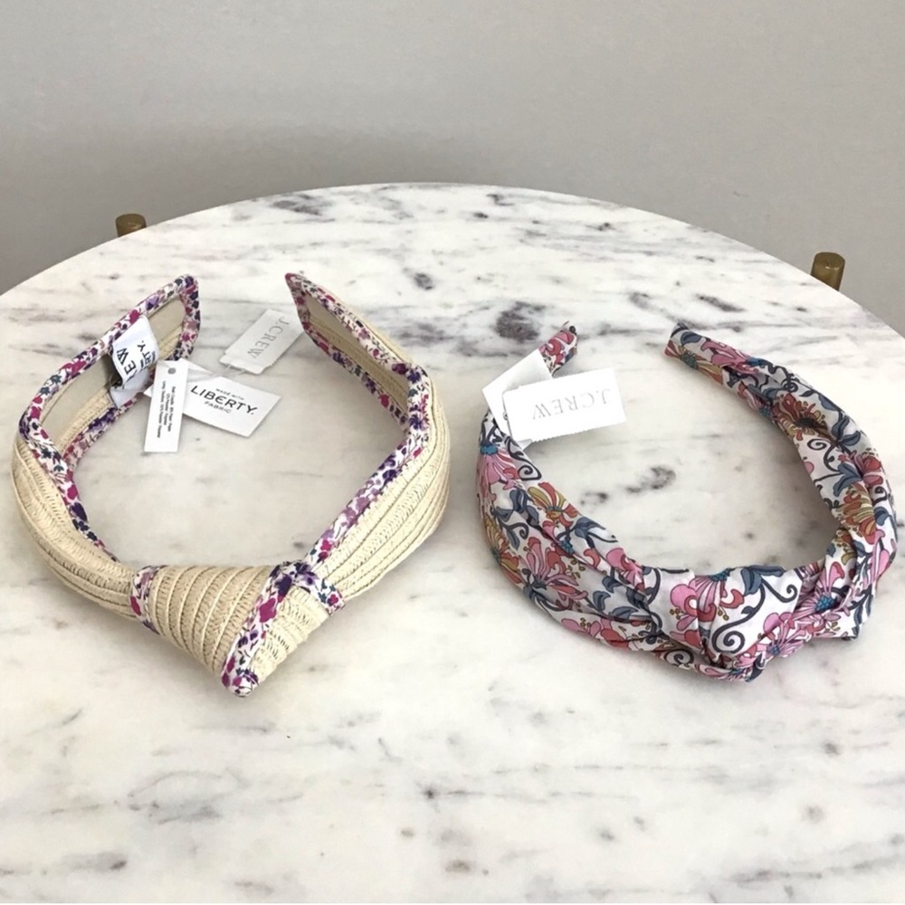 J. CREW Liberty London Print Set of Two Headbands New With Tag - Picture 7 of 11